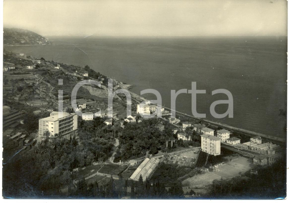 Cartolina originale da collezione 1957 BORDIGHERA IM Veduta panoramica aerea ARZIGLIA Cartolina FG VG 1