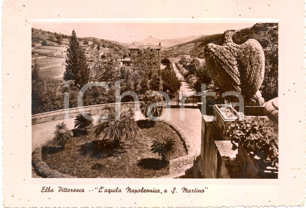 Cartolina originale da collezione 1953 PORTOFERRAIO (LI) Aquila Imperiale napoleonica SAN MARTINO *Cartolina FG VG 1