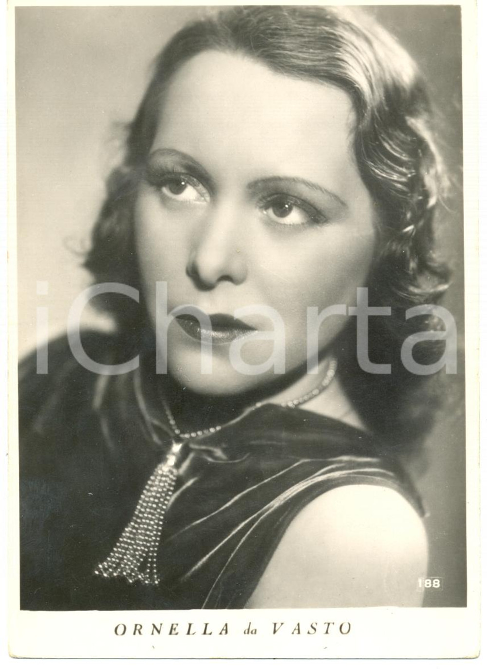 Cartolina originale da collezione 1950 ca CINEMA Attrice Ornella DA VASTO Ritratto fotografico *Cartolina FG NV 1
