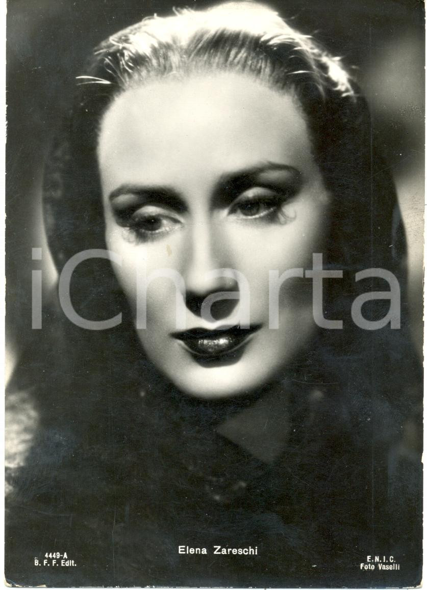 Cartolina originale da collezione 1950 ca CINEMA Elena ZARESCHI Ritratto attrice Cartolina FG NV 1