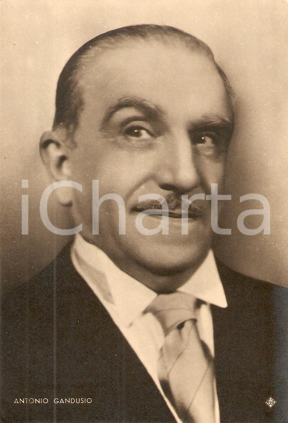 Cartolina originale da collezione 1935 ca CINEMA Ritratto Antonio GANDUSIO Attore *Fotografia seriale 1