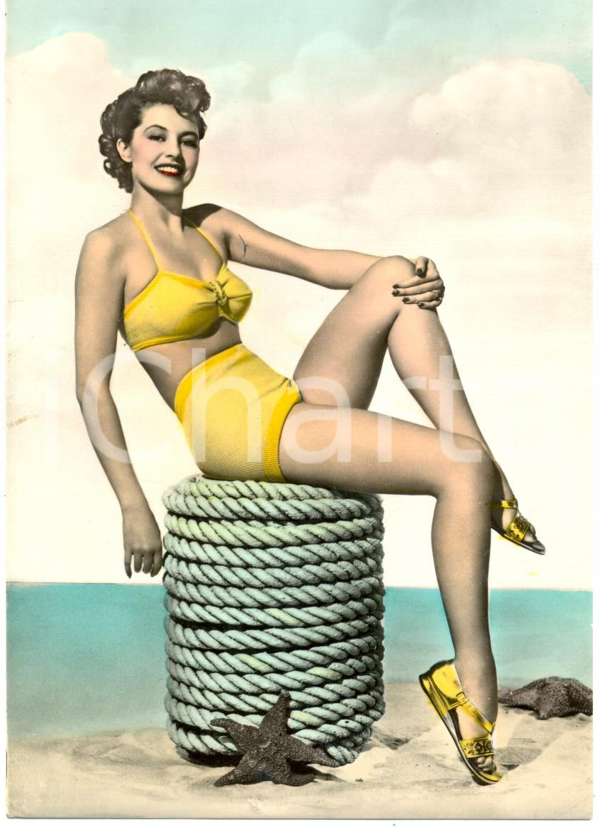 Cartolina originale da collezione 1950 ca Cyd CHARISSE CINEMA Ritratto Attrice Pin up Cartolina FG NV 1