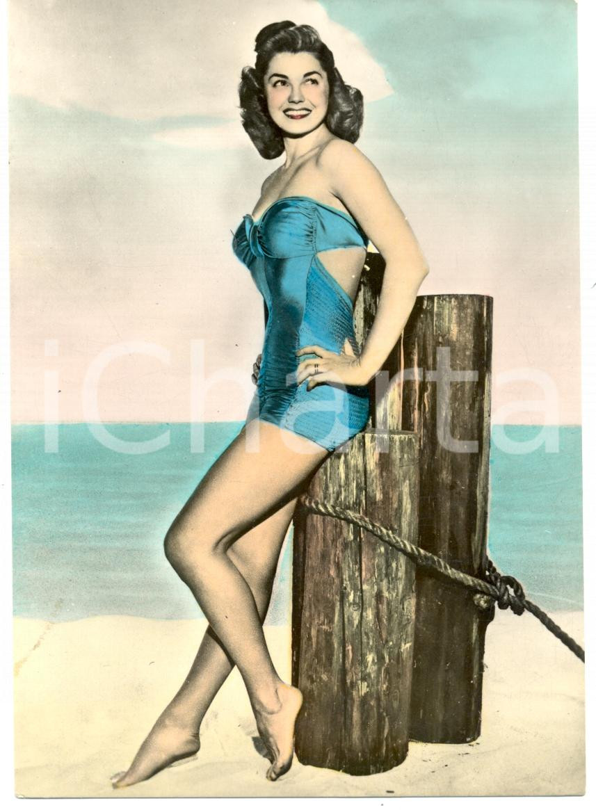 Cartolina originale da collezione 1950 ca Esther WILLIAMS Ritratto Nuotatrice Pin up *Cartolina FG NV 1