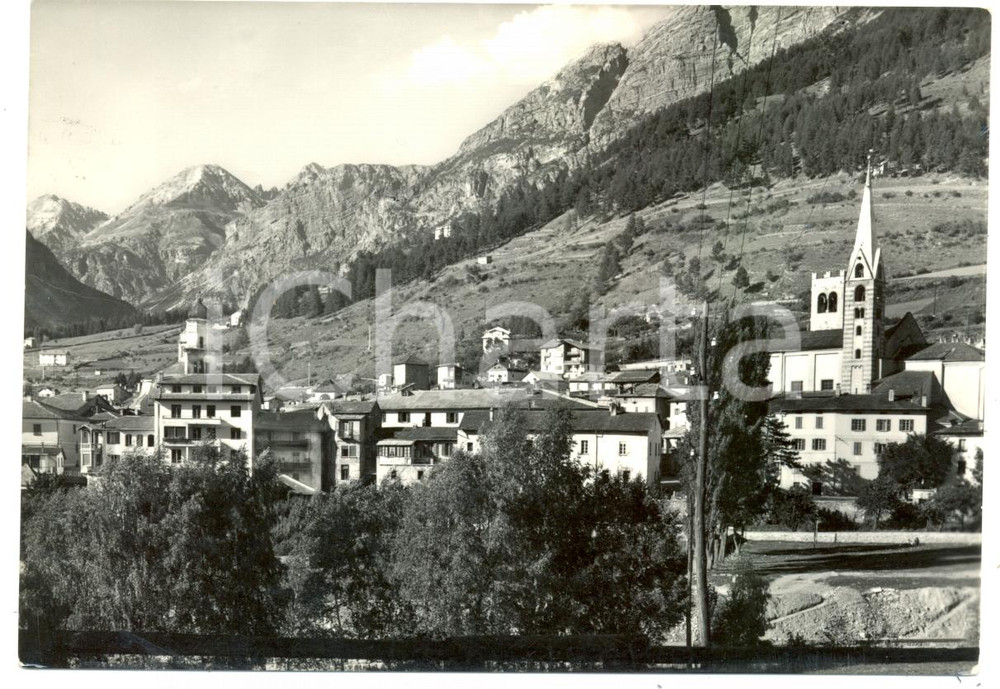 Cartolina originale da collezione 1955 ca BORMIO SO Scorcio panoramico del paese Cartolina FG VG 1