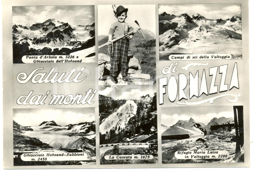 Cartolina originale da collezione 1967 FORMAZZA (VB) Vedutine La CASCATA Valtoggia e HOHSAND *Cartolina FG VG 1