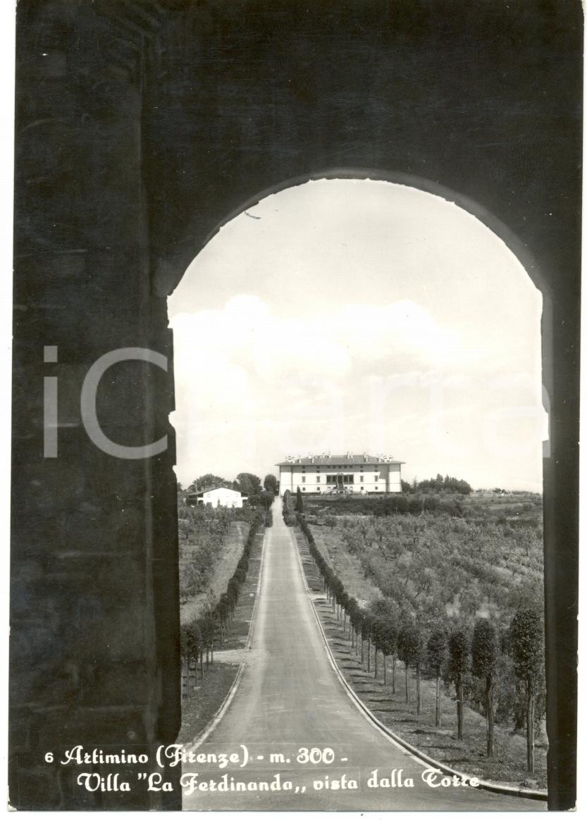 Cartolina originale da collezione 1960 ca CARMIGNANO PO Villa La FERDINANDA ad ARTIMINO da TORRE Cartolina FG NV 1