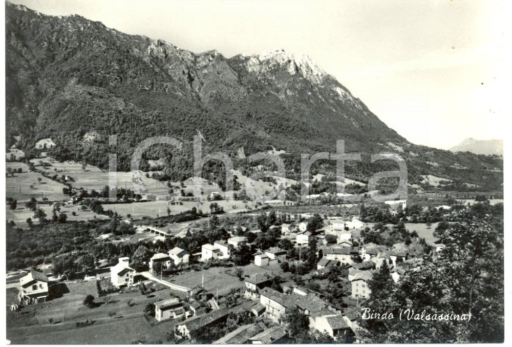 Cartolina originale da collezione 1966 CORTENOVA (LC) Veduta panoramica della frazione BINDO *Cartolina FG VG 1