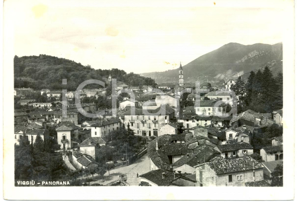 Cartolina originale da collezione 1966 VIGGIU' (VA) Veduta panoramica del paese *Cartolina FG VG 1