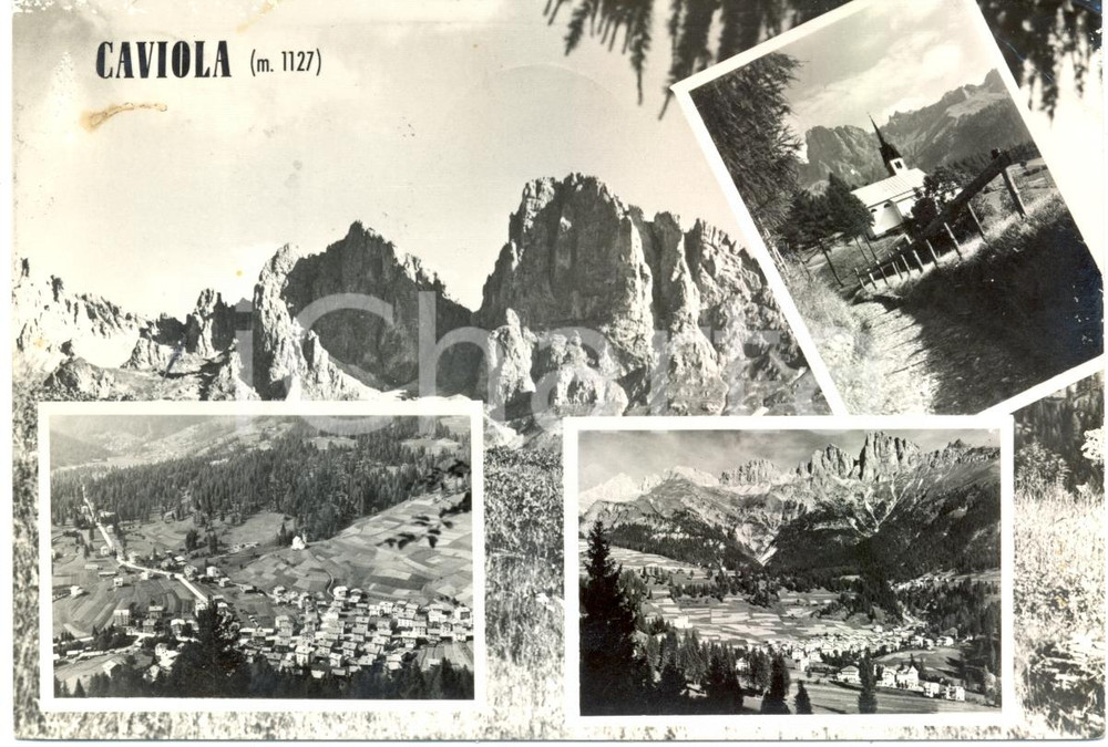 Cartolina originale da collezione 1960 CAVIOLA (BL) Vedutine Vecchia CHIESA e Valle del BLOIS *Cartolina FG VG 1