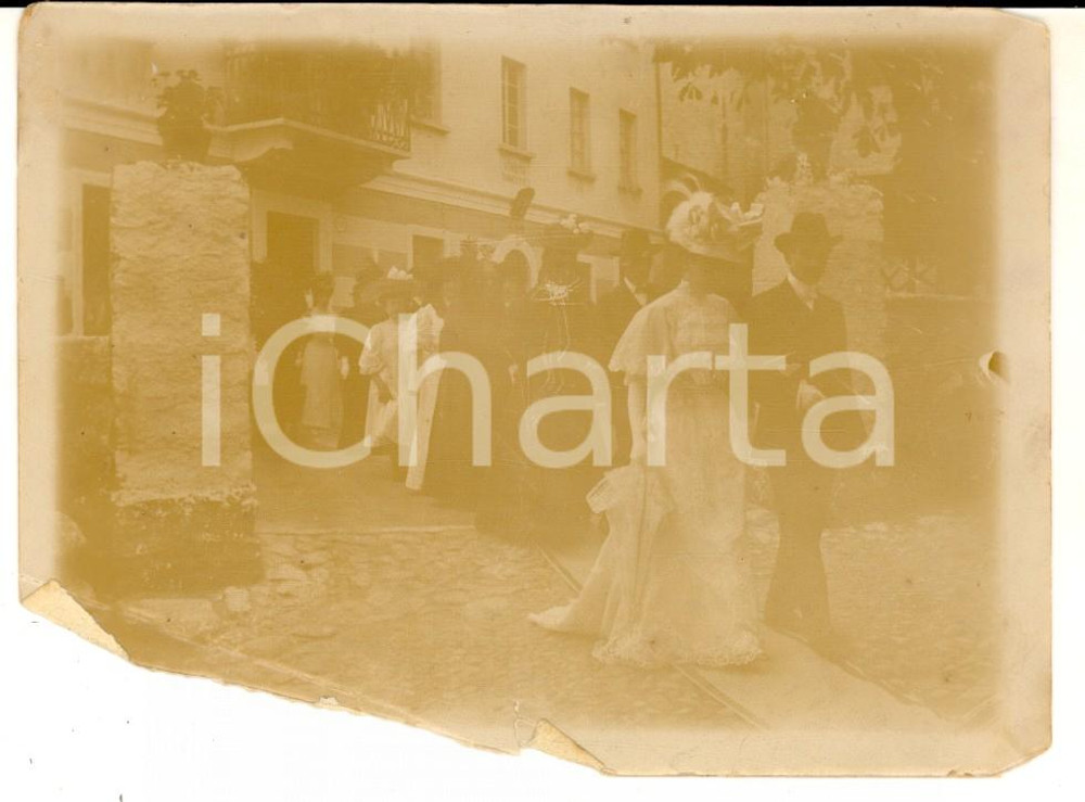 Fotografia d epoca originale 1910 ca NOVARA Matrimonio tra Ettore SETTIMO e Giuseppina CARONE Foto 12x9 cm 1