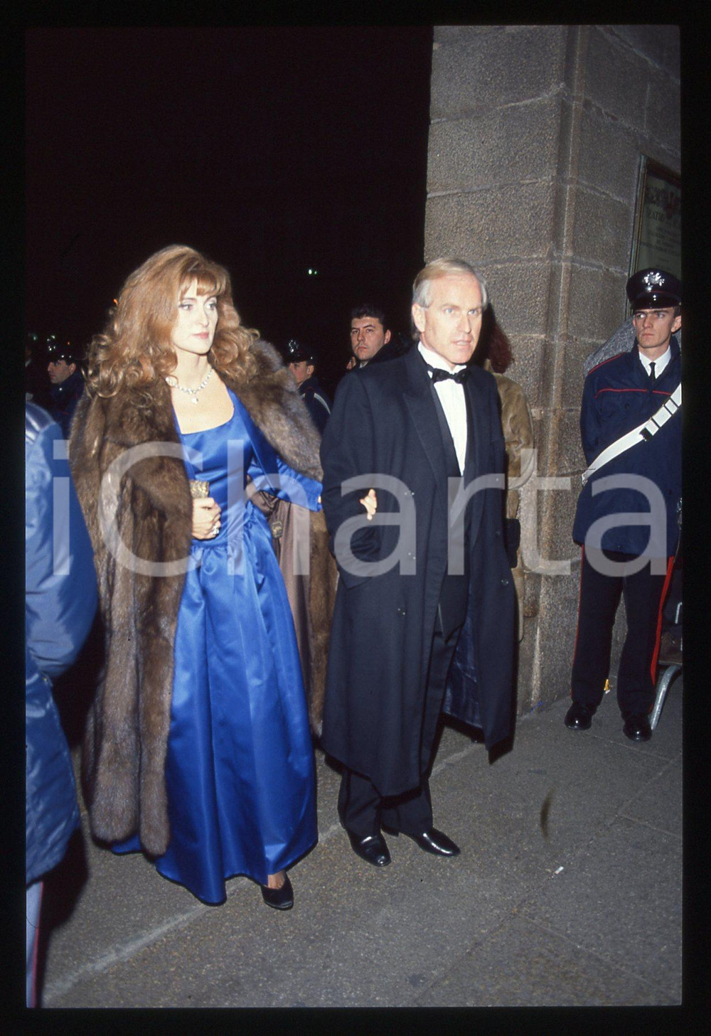 35mm vintage slide* 1985 ca MILANO Nicola e Maria Luisa TRUSSARDI Teatro SCALA 