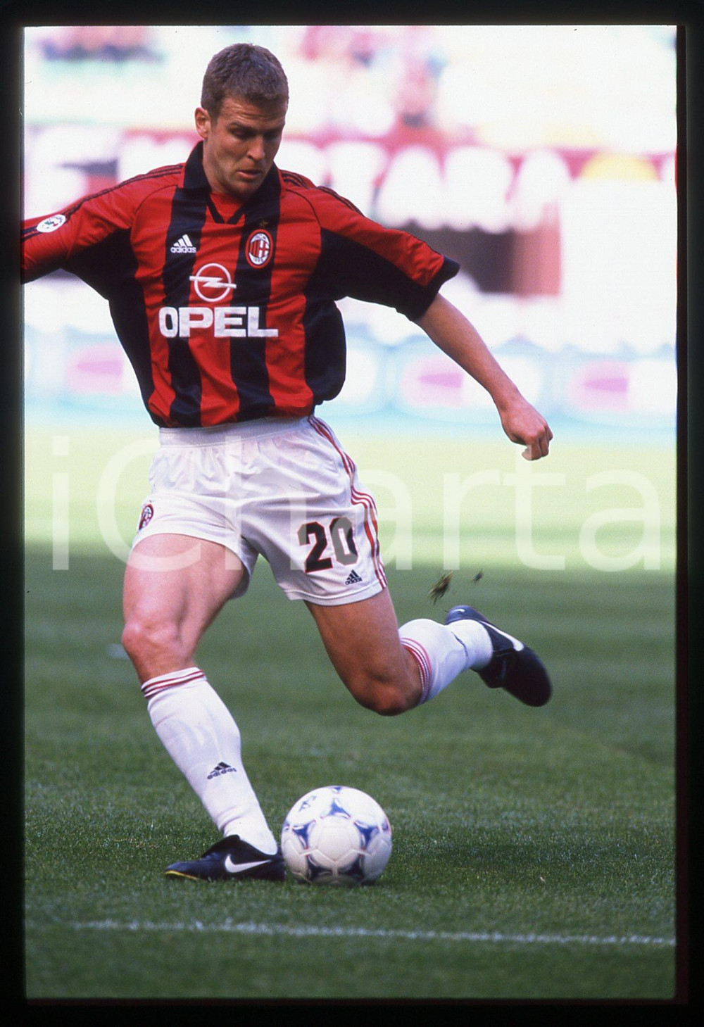 Fotografia d epoca originale 35mm vintage slide 1999 SERIE A MILAN PARMA 21 Oliver BIERHOFF  Gara 4 1