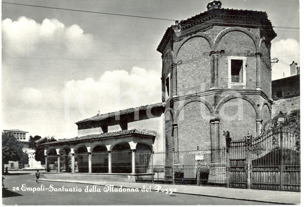 Cartolina originale da collezione 1950 ca EMPOLI FI Santuario MADONNA DEL POZZO Animata Cartolina FG NV 1