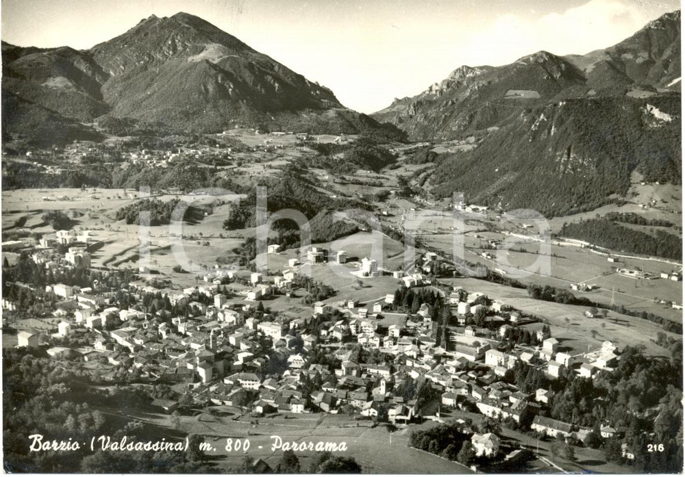 Cartolina originale da collezione 1955 ca BARZIO LC Panorama VALSASSINA da 800 metri Cartolina FG VG 1