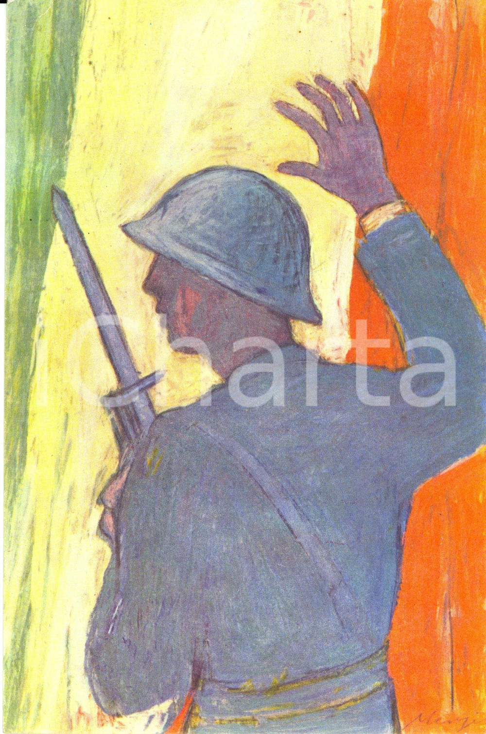 Cartolina originale da collezione 1961 TORINO Associazione nazionale del fante RADUNO del CENTENARIO Ill. MENZIO 1