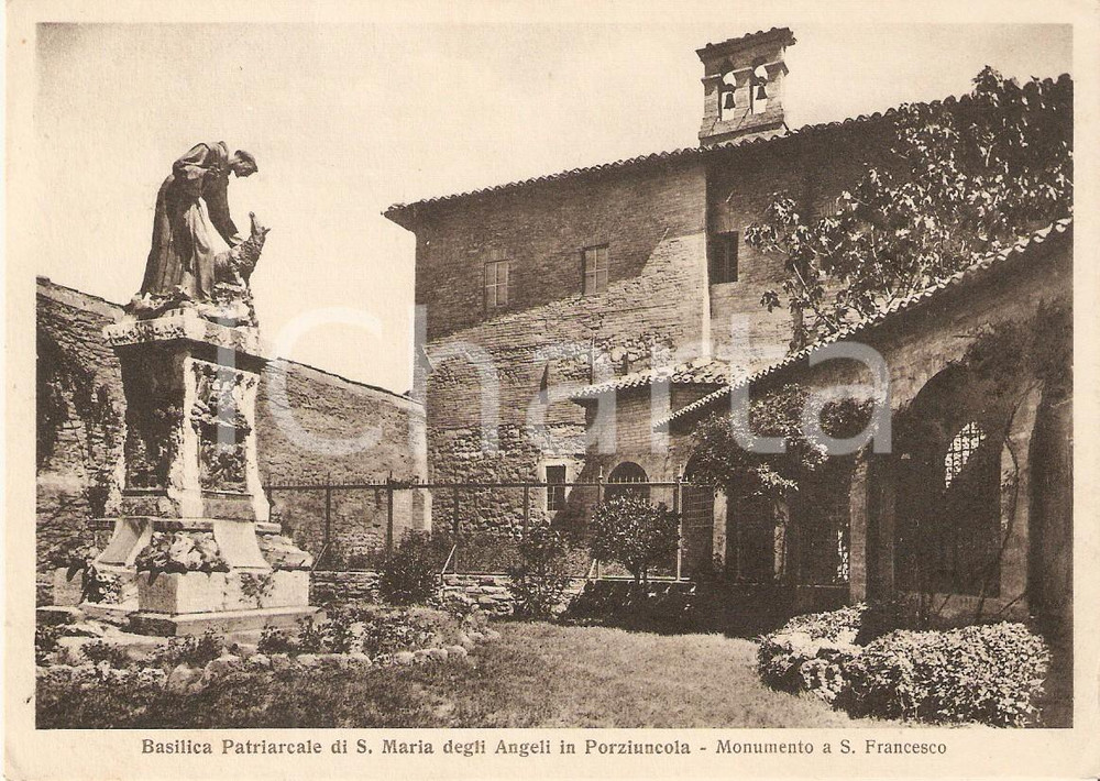 Cartolina originale da collezione 1950 ca ASSISI Santa Maria degli Angeli PORZIUNCOLA San Francesco Cartolina FG 1