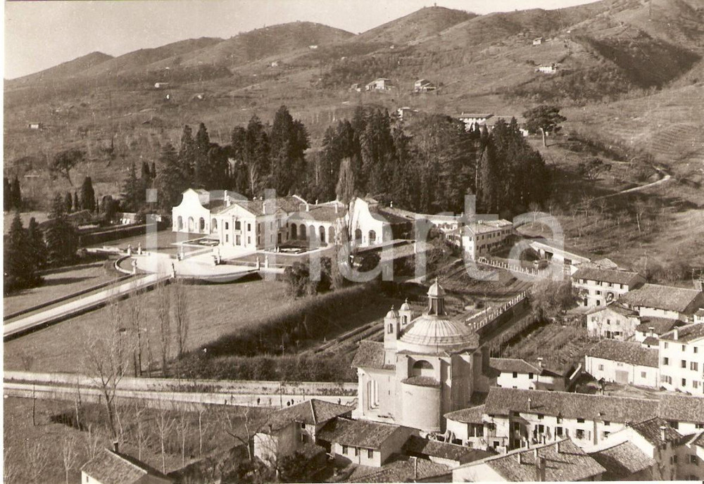 Cartolina originale da collezione 1960 ca MASER (TV) Panorama con VILLA BARBARO *Cartolina FG NV 1