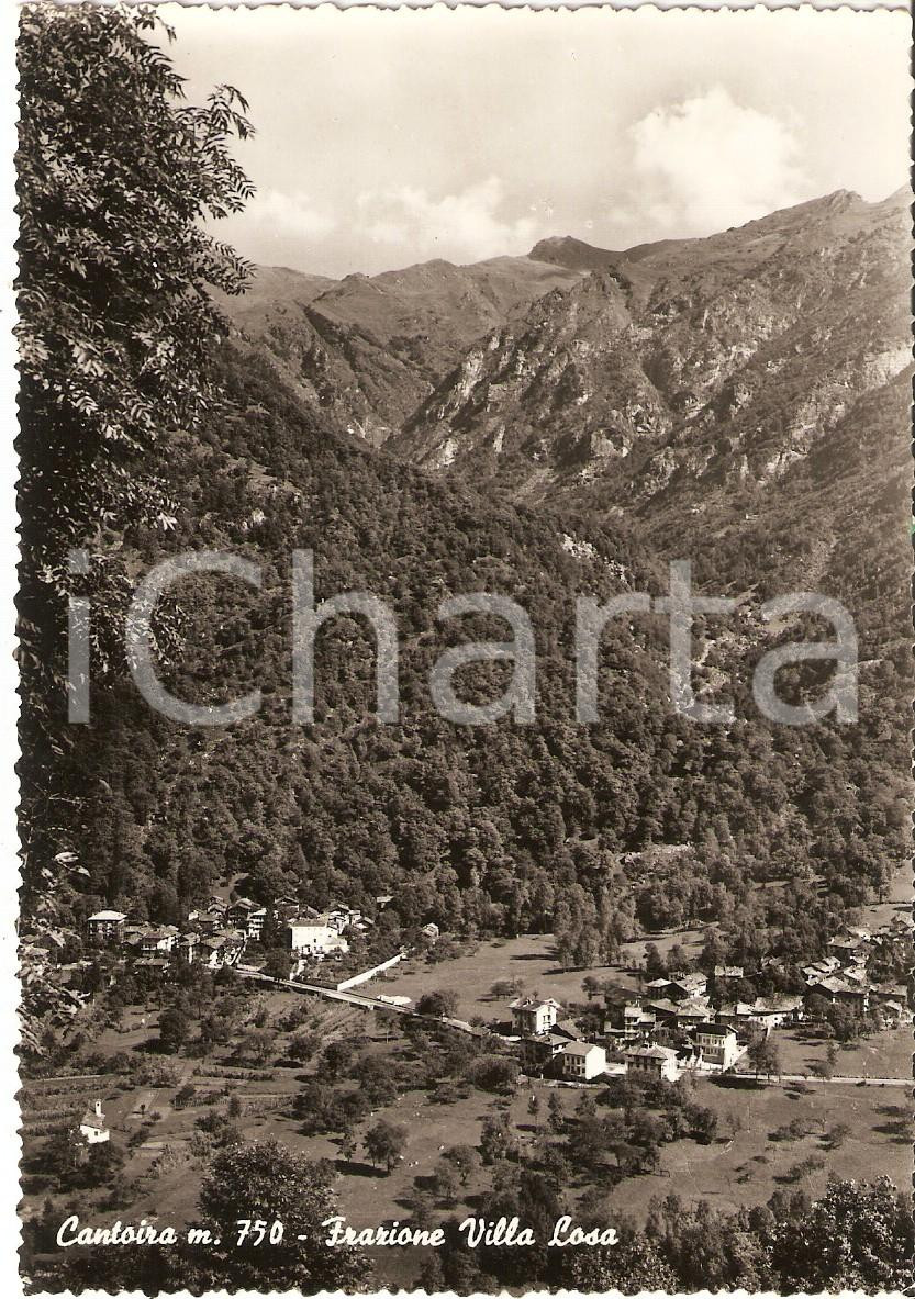 Cartolina originale da collezione 1962 CANTOIRA (TO) Panorama Frazione VILLA LOSA *Cartolina FG VG 1