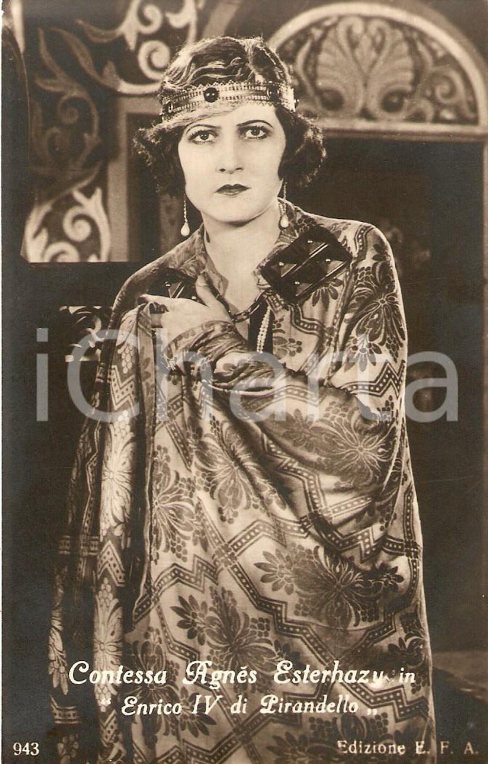 Cartolina originale da collezione 1926 CINEMA Agnes ESTERHAZY nell' ENRICO IV di Luigi PIRANDELLO *Cartolina FP NV 1