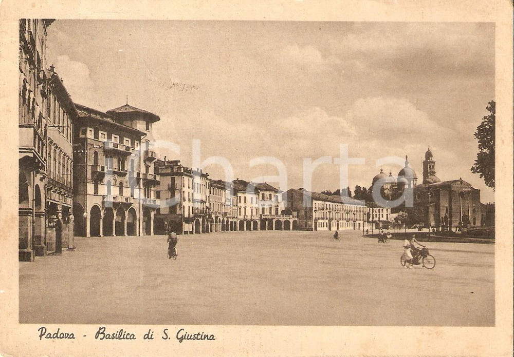 Cartolina originale da collezione 1948 PADOVA Basilica SANTA GIUSTINA *Cartolina ANIMATA FG 1