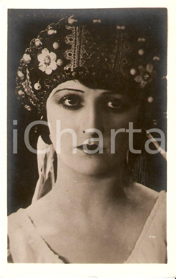 Cartolina originale da collezione 1930 ca CINEMA Actress Vivian GIBSON Portrait Cartolina FP 1