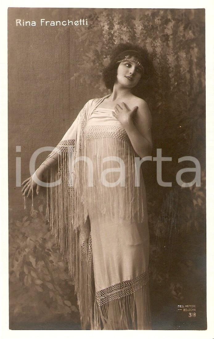 Cartolina originale da collezione 1935 ca CINEMA Attrice Rina FRANCHETTI Ritratto Cartolina FP NV 1
