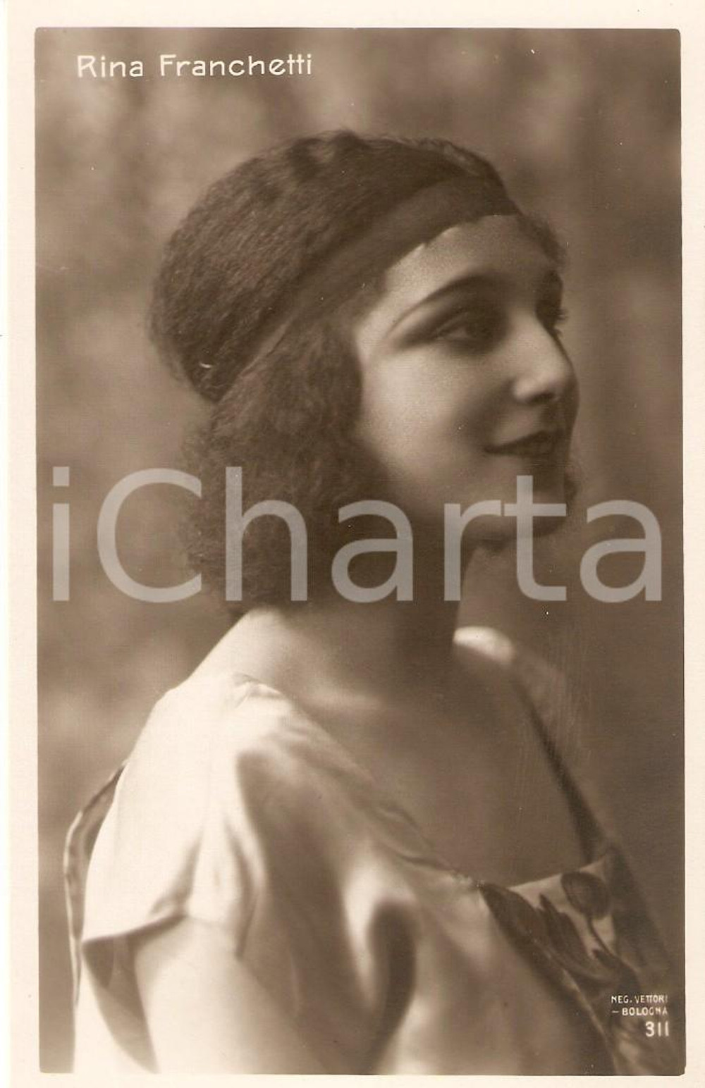 Cartolina originale da collezione 1930 ca CINEMA Attrice Rina FRANCHETTI Ritratto *Cartolina FP NV 1
