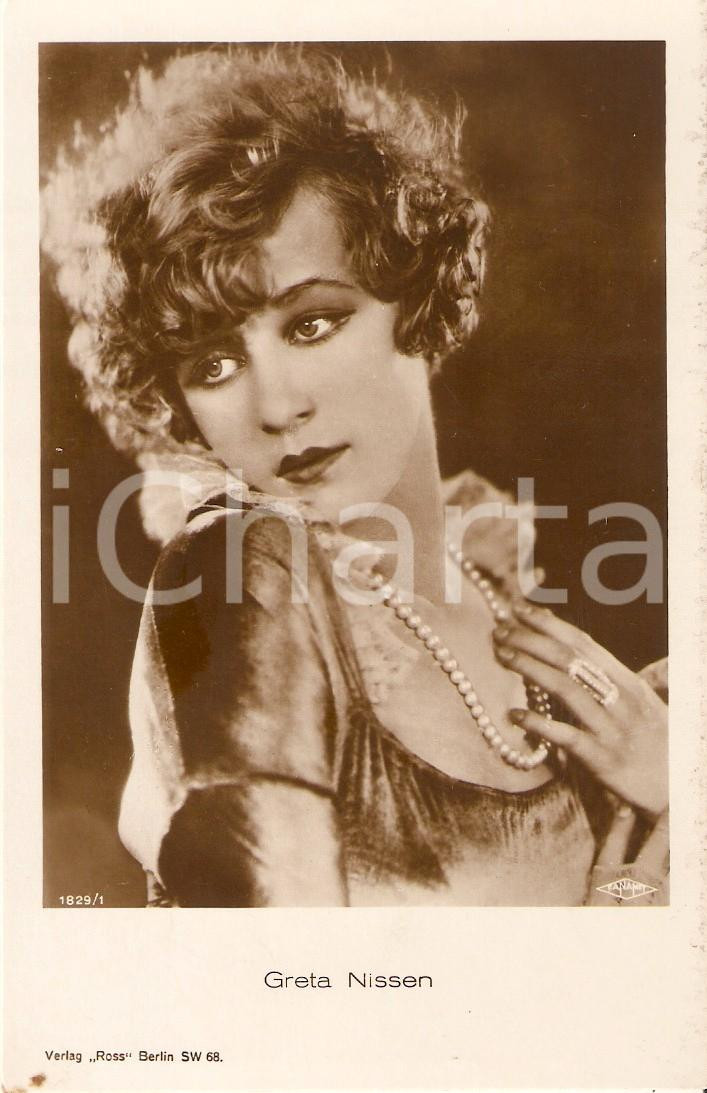 Cartolina originale da collezione 1928 GRETA NISSEN Cartolina FANAMET FILM FP VG 1