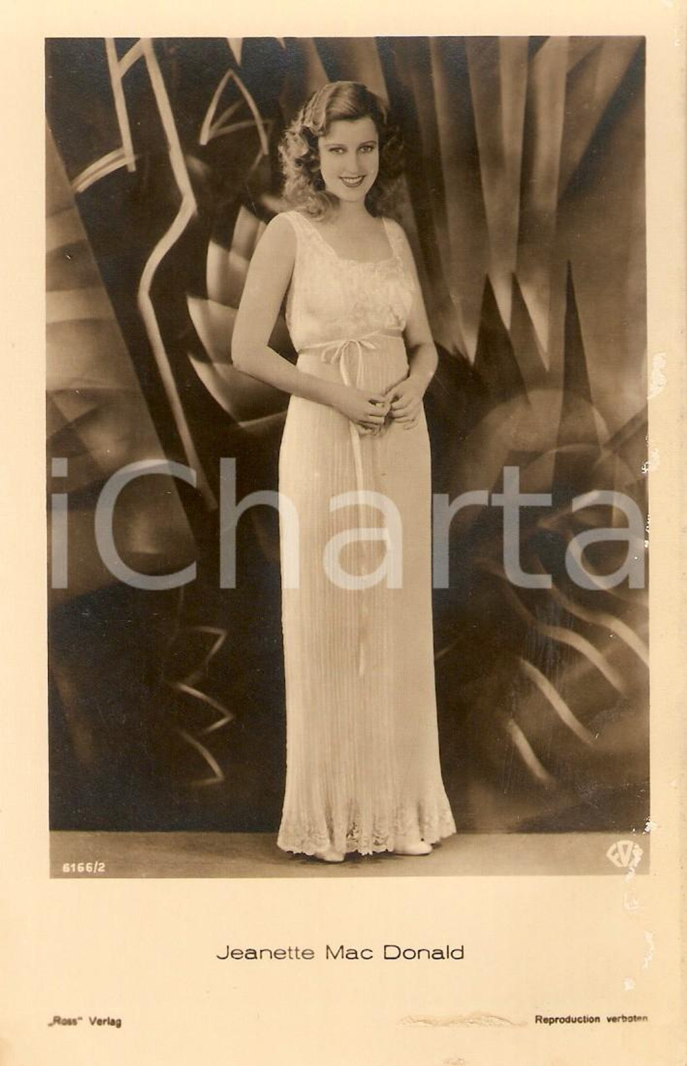 Cartolina originale da collezione 1940 ca CINEMA Actress Jeanette MacDONALD Cartolina FP NV 1