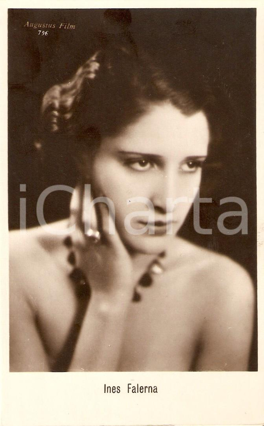 Cartolina originale da collezione 1920 ca CINEMA Actress Ines FALERNA Portrait *Cartolina FP NV 1
