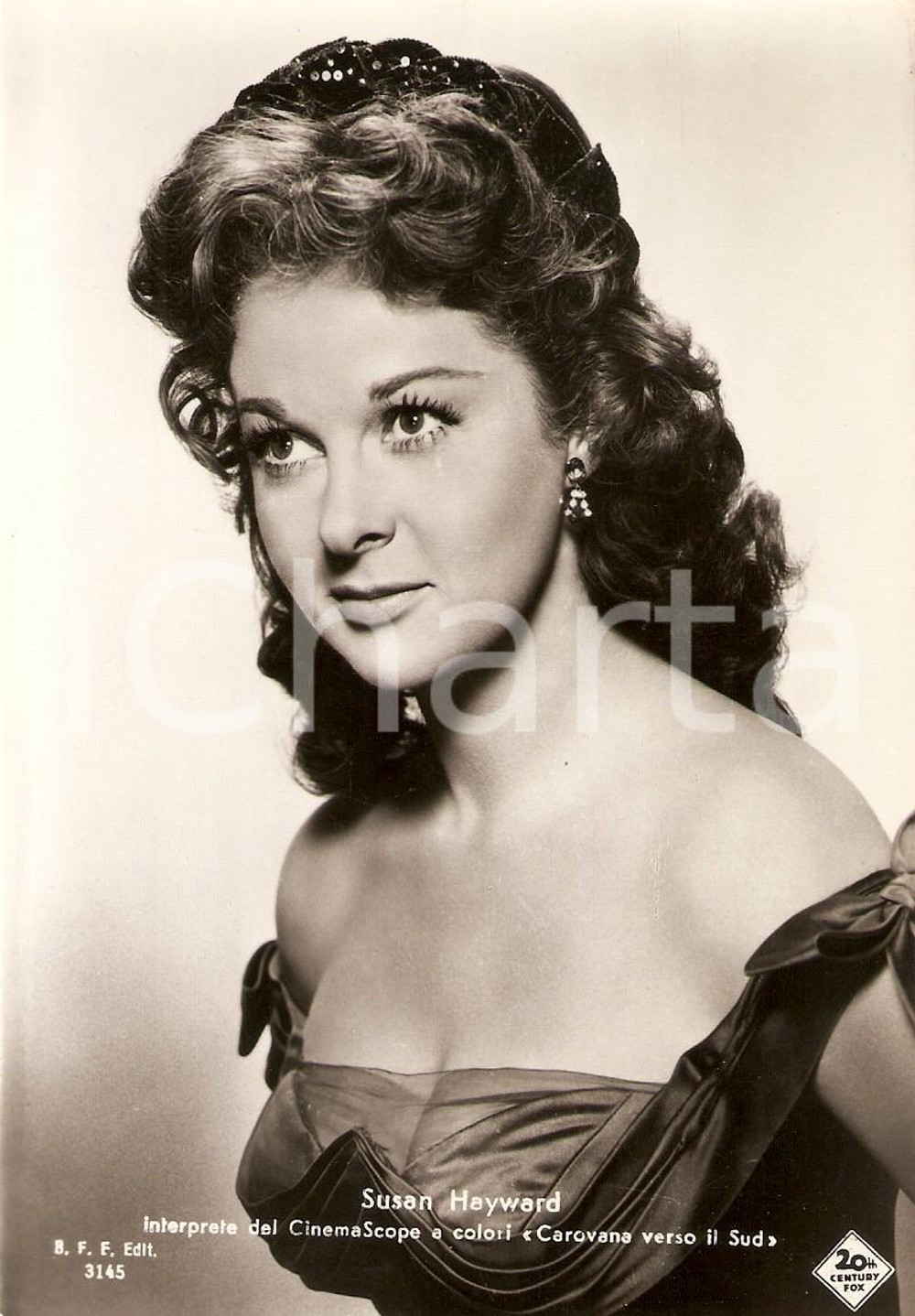 Cartolina originale da collezione 1955 CAROVANA VERSO IL SUD Susan HAYWARD nel film di Henry KING *Cartolina FG NV 1