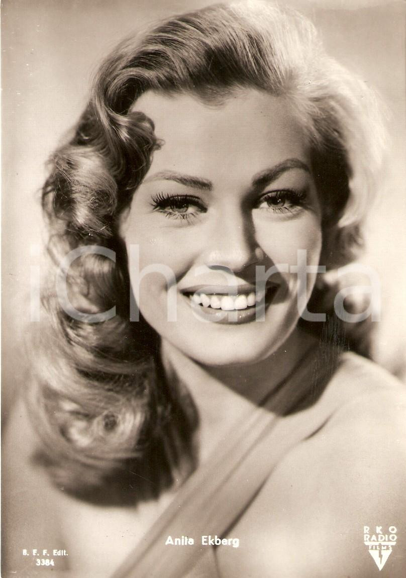 Cartolina originale da collezione 1956 RITORNO DALL'ETERNITA' Anita EKBERG nel film di John FARROW *Cartolina FG 1