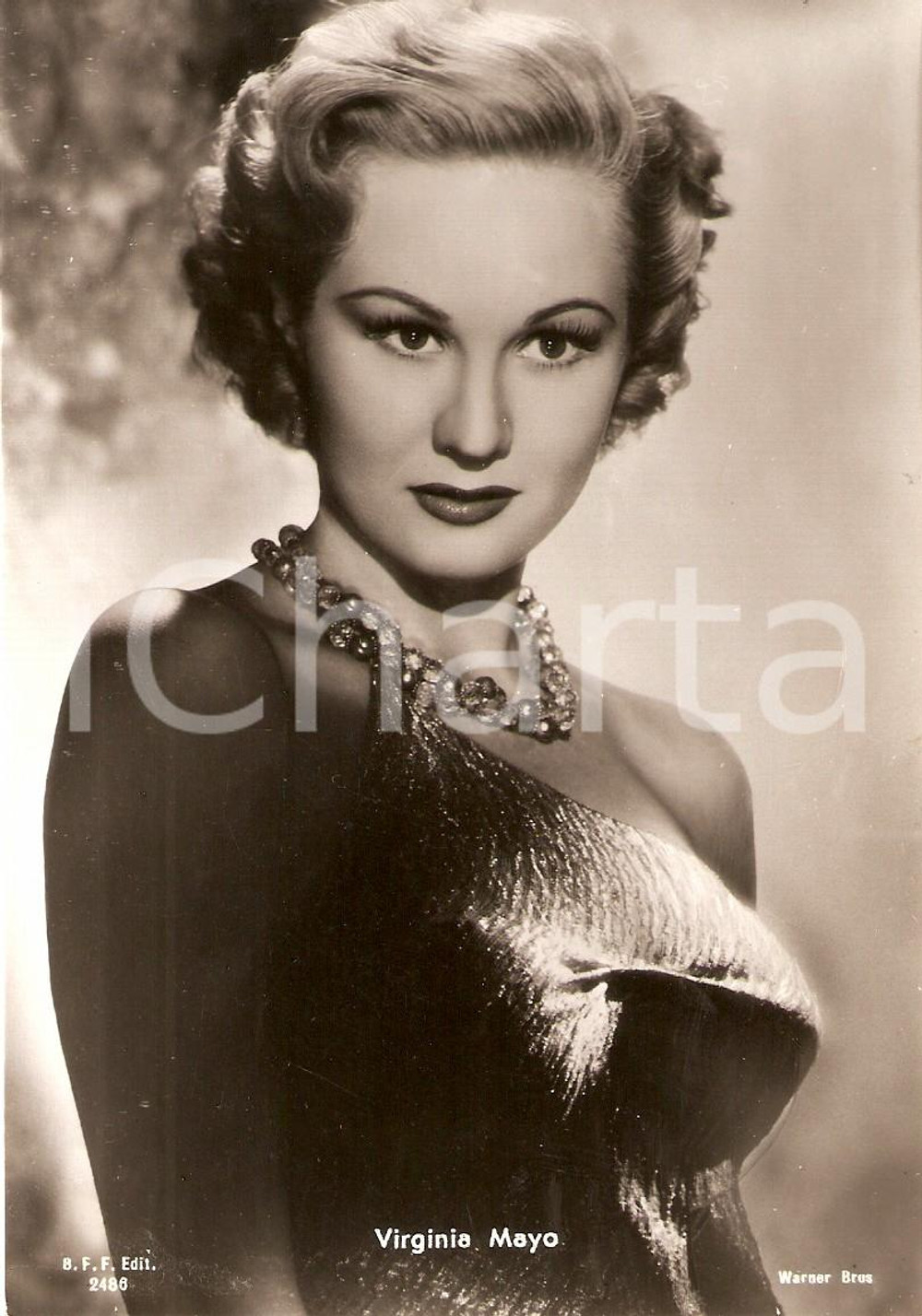 Cartolina originale da collezione 1950 ca CINEMA Actress Virginia MAYO Portrait *Cartolina FG NV 1