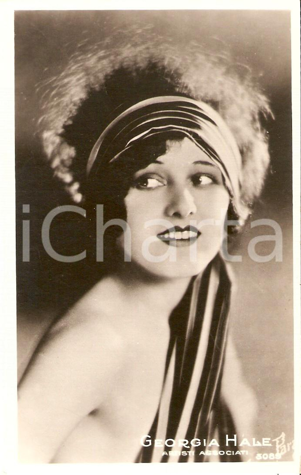 Cartolina originale da collezione 1925 ca CINEMA Portrait Georgia HALE Actress *Cartolina FP NV 1