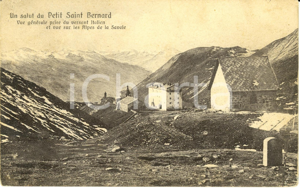 Cartolina originale da collezione 1938 PICCOLO SAN BERNARDO (FRANCIA) Veduta Alpi della SAVOIA *Cartolina FP VG 1