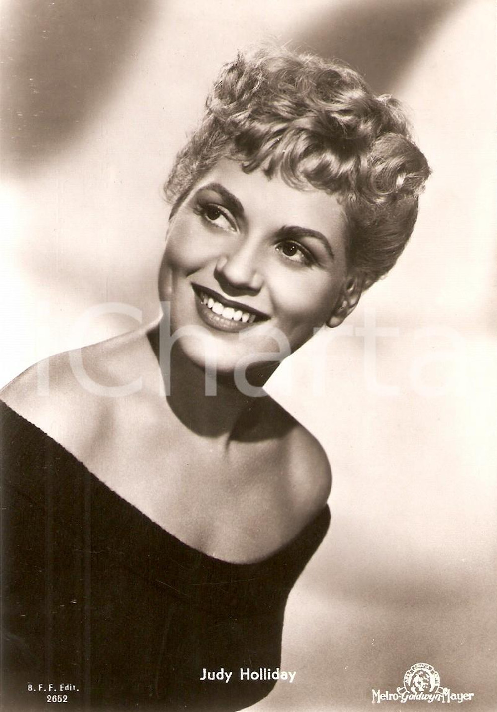 Cartolina originale da collezione 1955 ca CINEMA Actress Judy HOLLIDAY Portrait *Cartolina FG NV 1