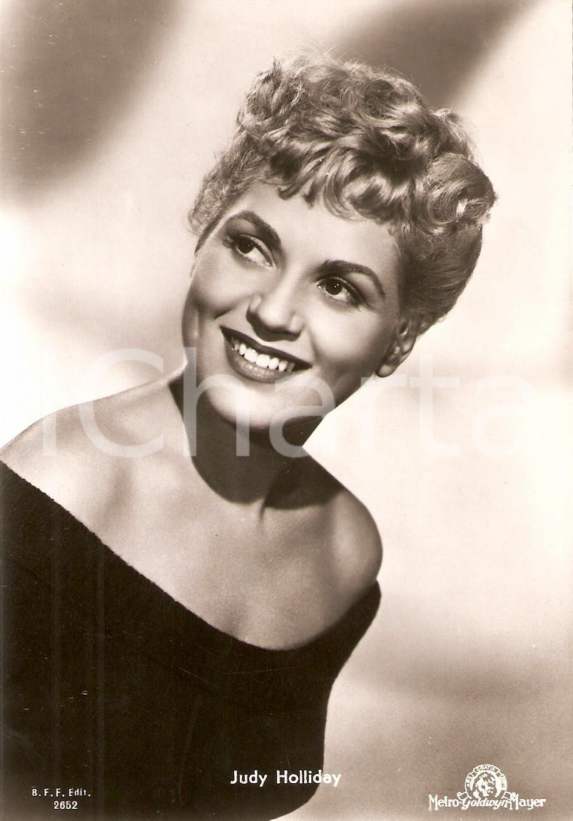 Cartolina originale da collezione 1955 ca CINEMA Actress Judy HOLLIDAY Portrait Cartolina FG NV 1