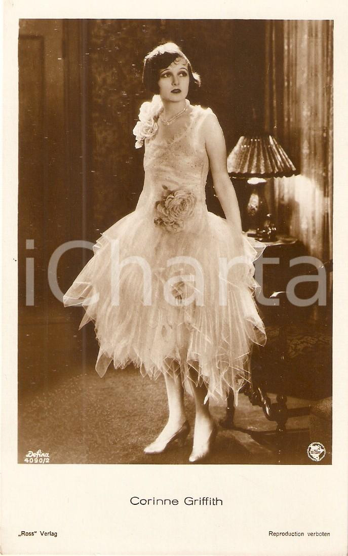 Cartolina originale da collezione 1925 ca CINEMA Actress Corinne GRIFFITH Portrait Cartolina FP NV 1