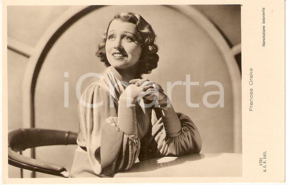 Cartolina originale da collezione 1930 ca CINEMA Actress Frances DRAKE Portrait Cartolina FP NV 1