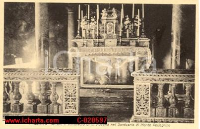 Cartolina originale da collezione PALERMO anni  30 S.Rosalia nel Santuario M. Pellegrino Cartolina 1