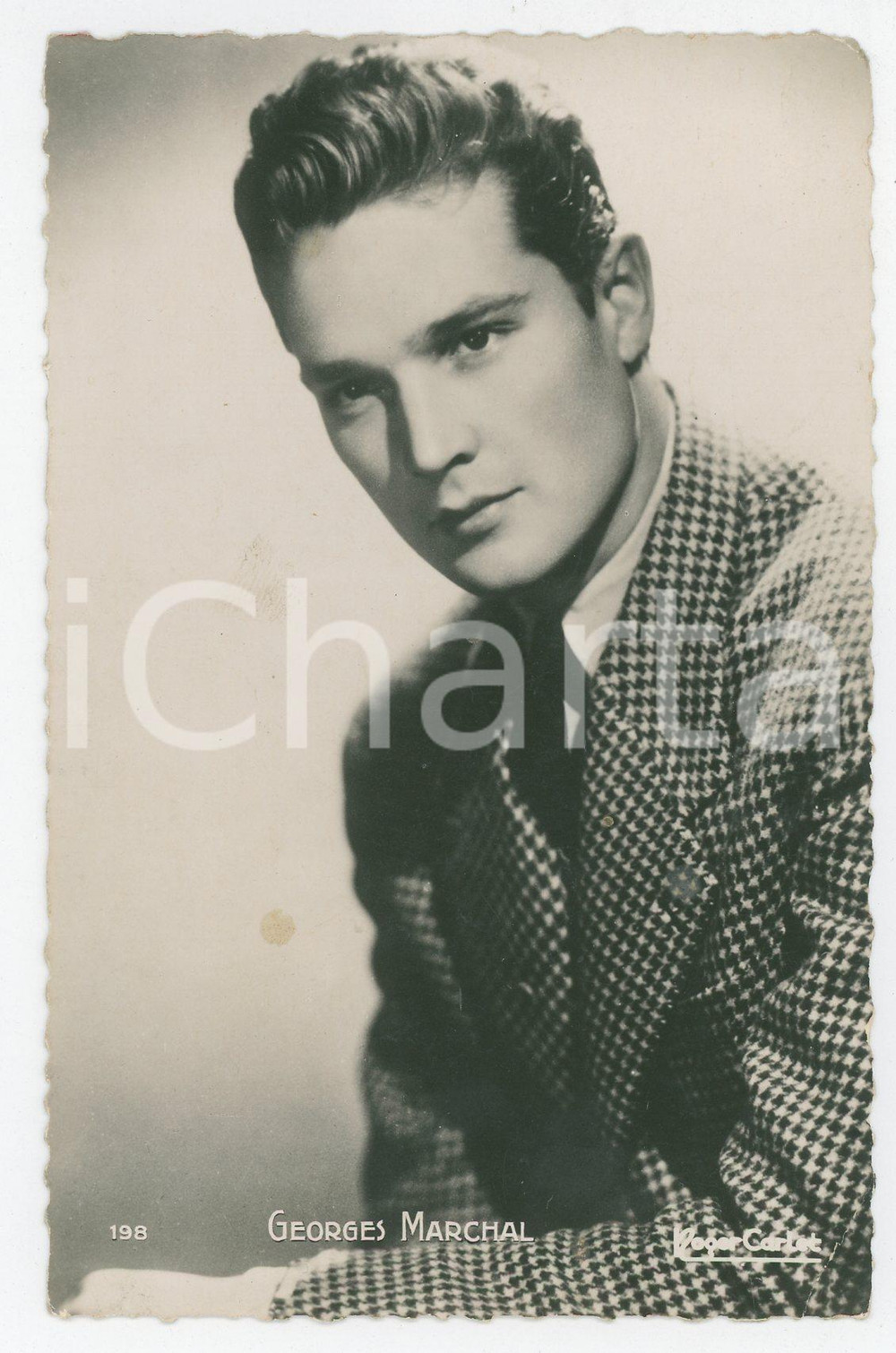 Cartolina originale da collezione Georges MARCHAL, anni  40  fotoritratto d epoca 1