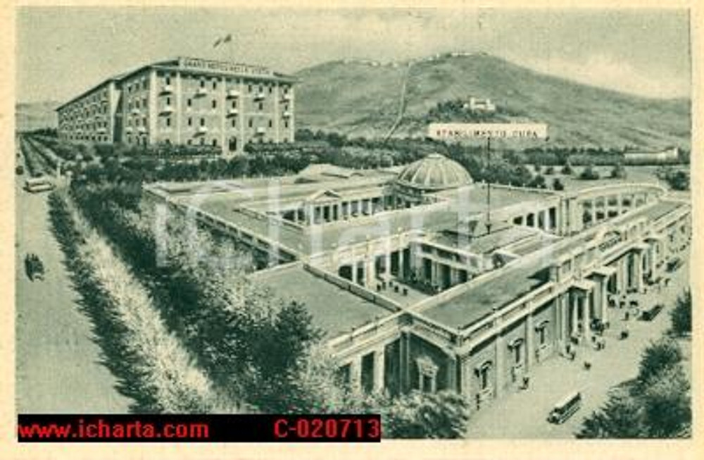 Cartolina originale da collezione 1935 circa MONTECATINI TERME Hotel BELLA VISTA e PALACE Animata *Cartolina FP NV 1