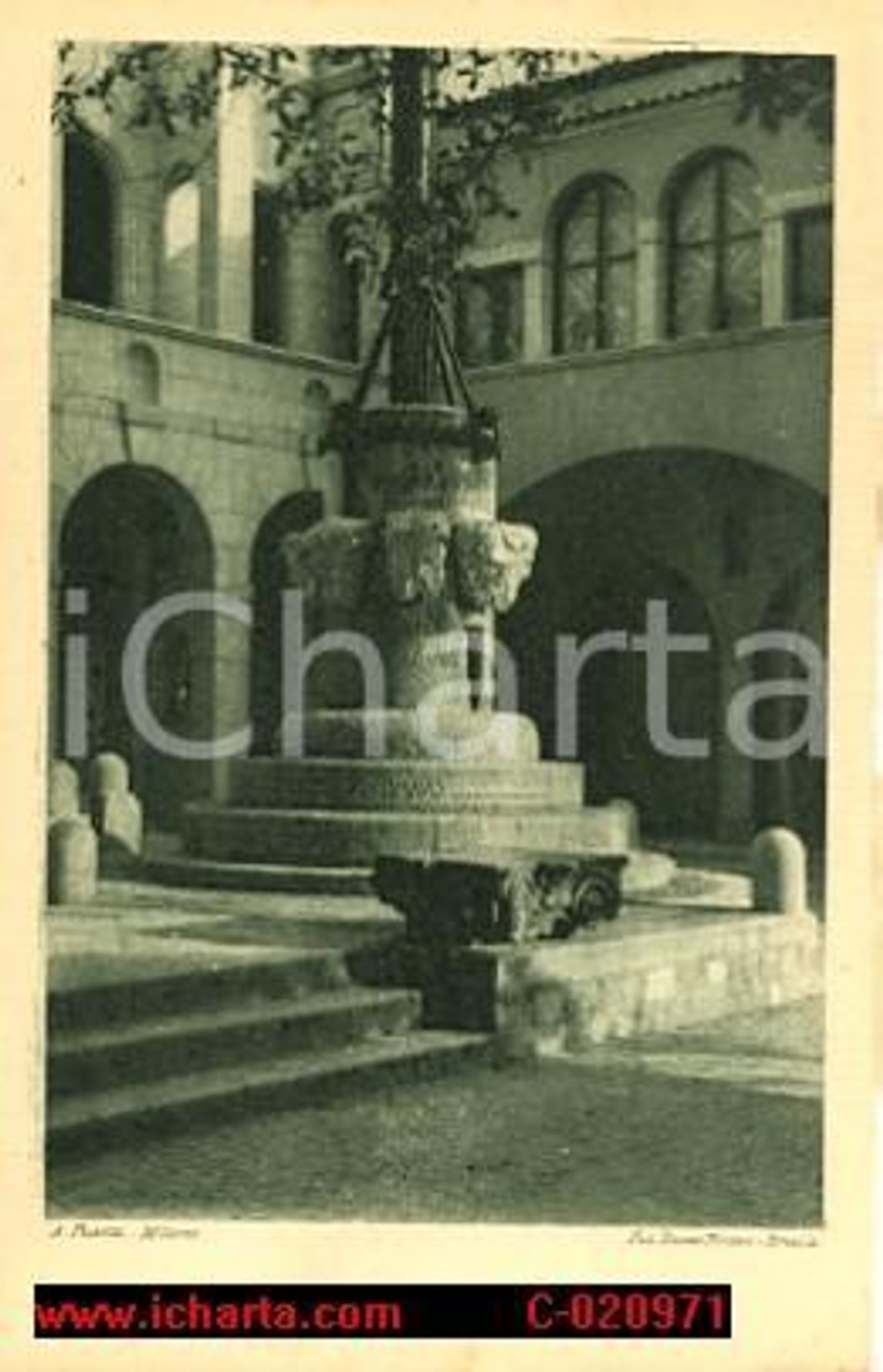 Cartolina originale da collezione 1940 VITTORIALE GARDONE RIVIERA (BS) Il Pilo Dalmatico *Cartolina FP NV 1