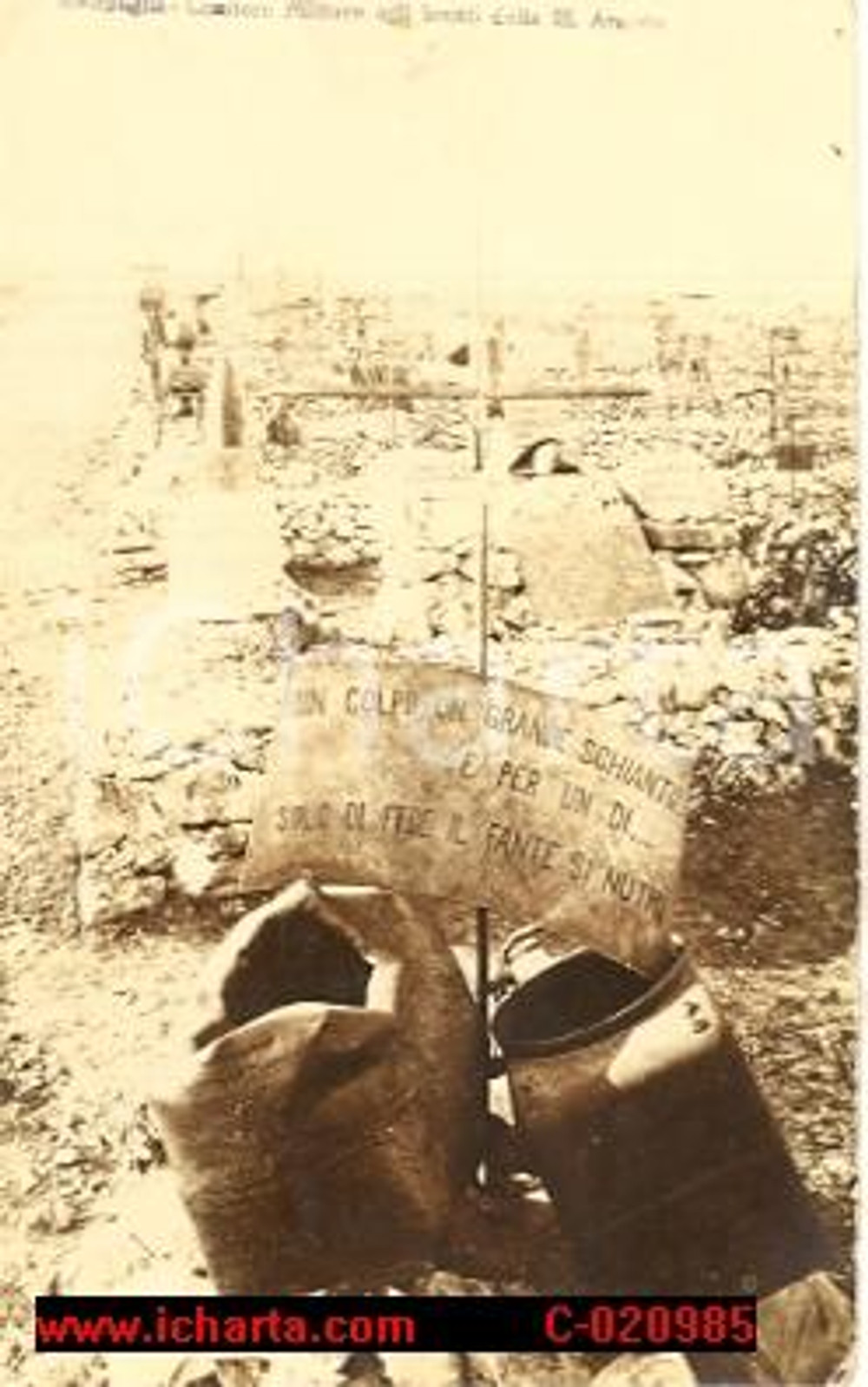 Cartolina originale da collezione 1930 ca REDIPUGLIA (GO) Cimitero militare invitti III Armata *Cartolina FP NV 1