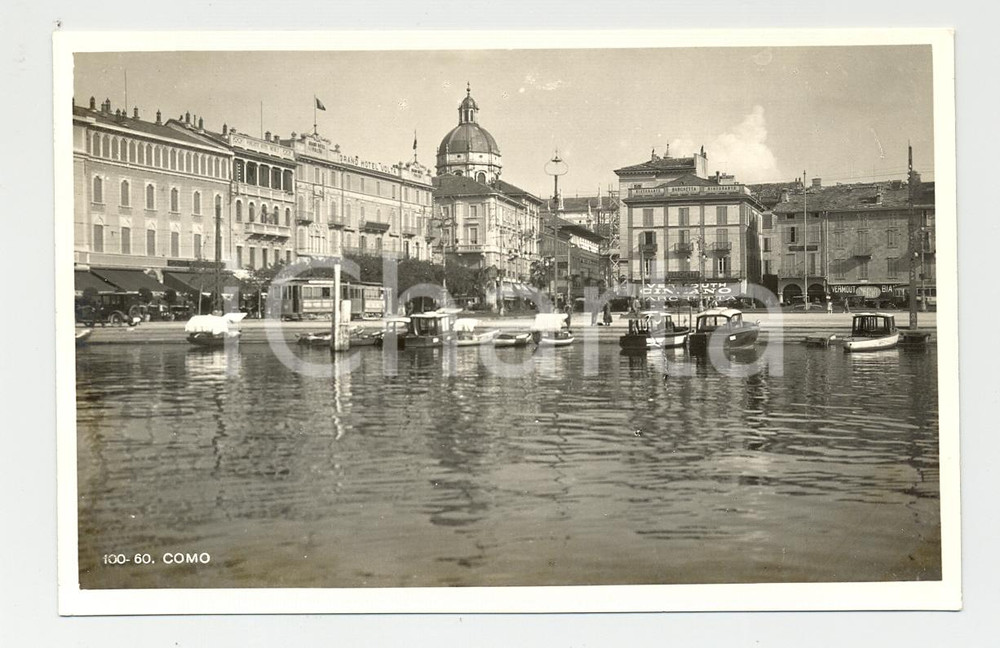 Cartolina originale da collezione 1950 circa COMO Grand Hotel VOLTA Ristorante BARCHETTA sul lago Cartolina FP NV 1