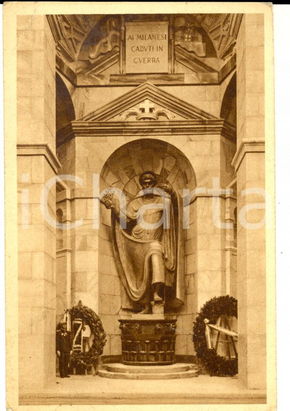 Cartolina originale da collezione 1940 MILANO SANT'AMBROGIO Tempio della Vittoria - Monumento ai Caduti *Cartolina 1