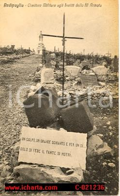 Cartolina originale da collezione 1930 ca REDIPUGLIA (GO) Cimitero militare alla III Armata *Cartolina FP NV 1