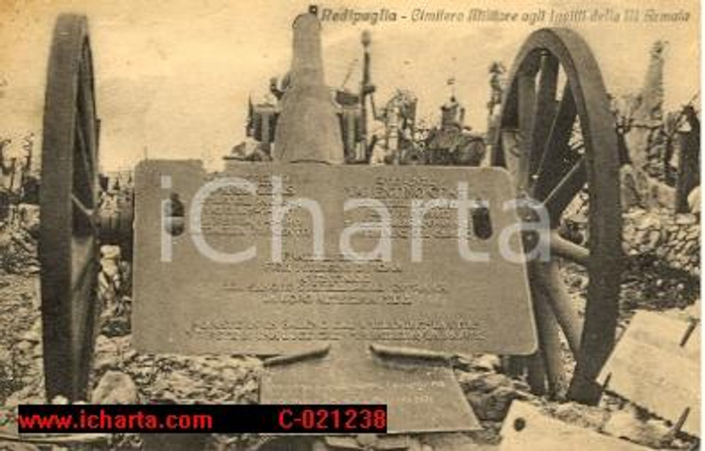 Cartolina originale da collezione 1930 ca REDIPUGLIA (GO) Cimitero militare Mario e Valentino CEAS Cartolina FP NV 1