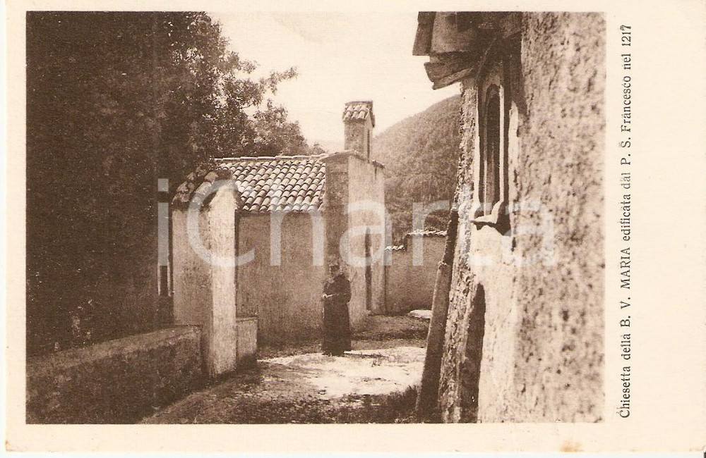 Cartolina originale da collezione 1930 ca RIETI Chiesetta BEATA VERGINE MARIA San Francesco ASSISI Cartolina FP NV 1