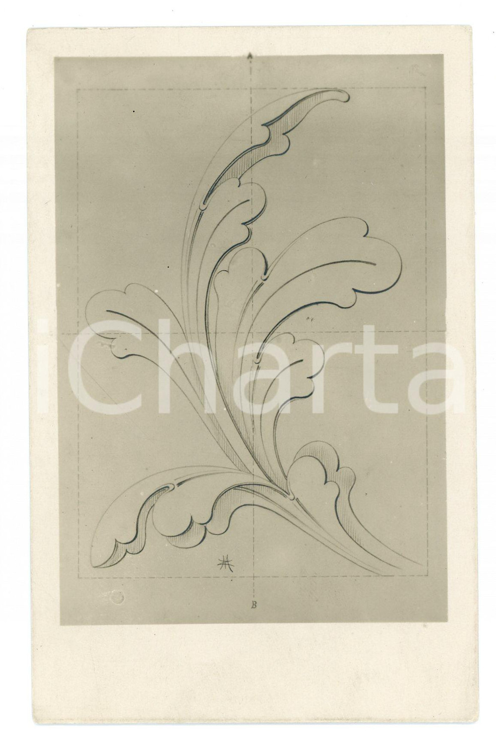 Cartolina originale da collezione 1920 BIELLA Prof N.Muttini Corso di disegno Ornamentale Cartolina postale 1